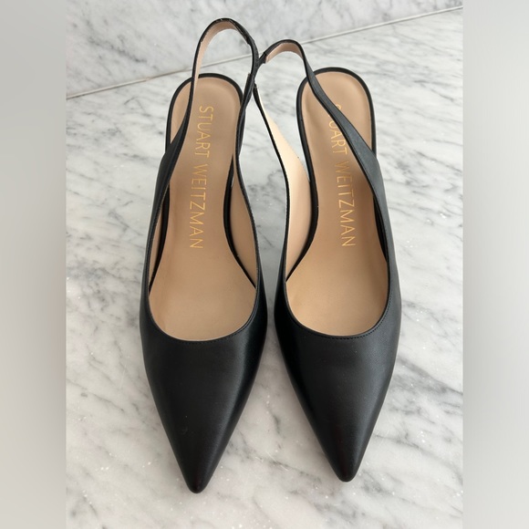 Stuart Weitzman Linsi Pointed Toe Slingback Pump - Picture 4 of 8